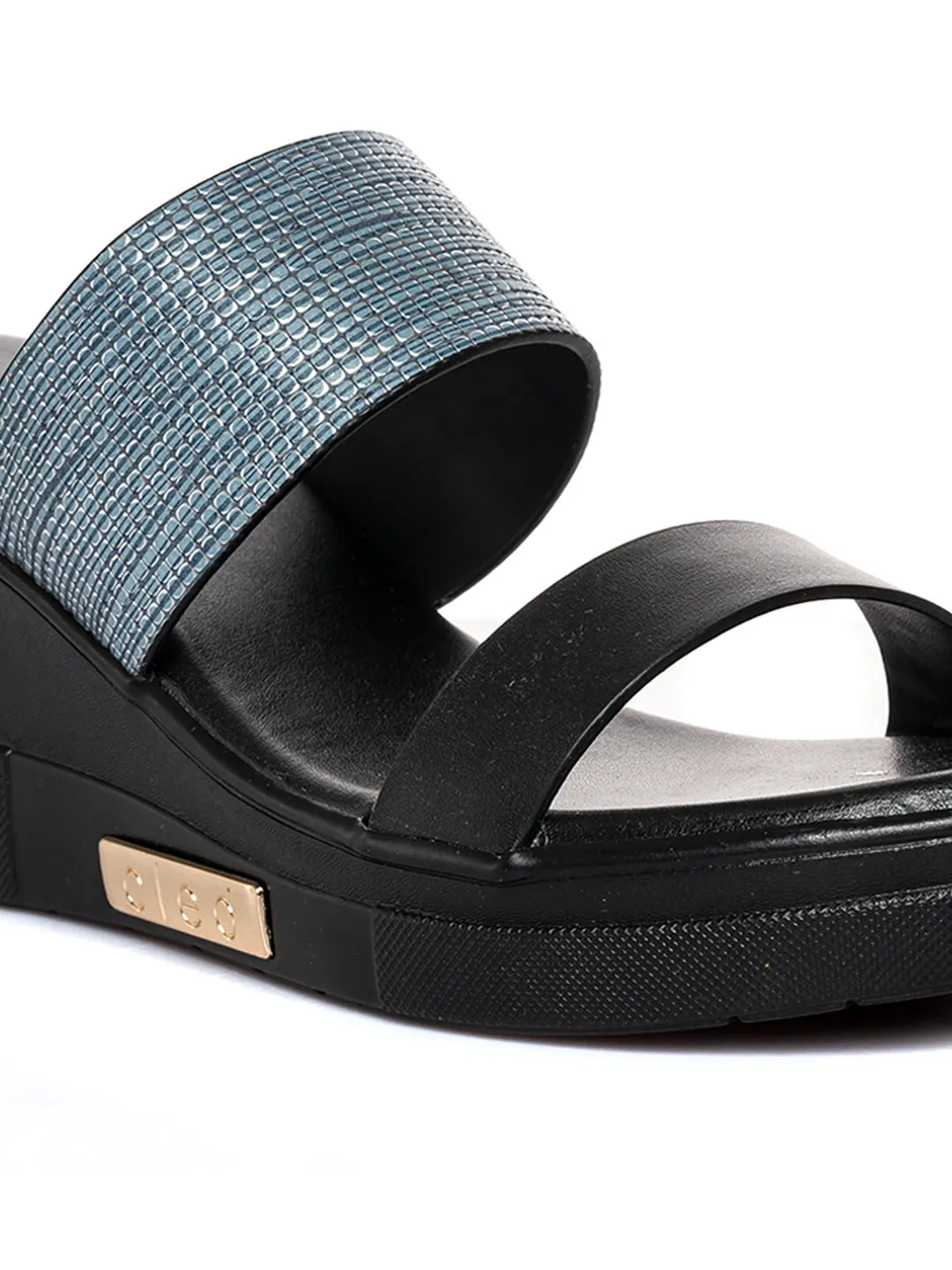 Khadim Cleo High Heel Wedge Mule Slip On Sandal for Women