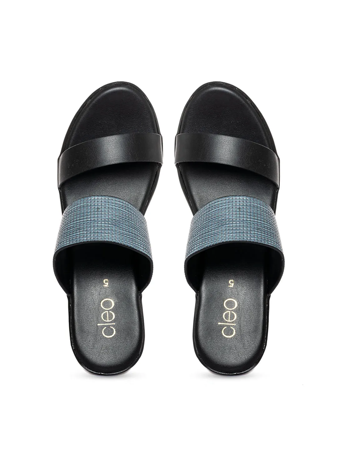 Khadim Cleo High Heel Wedge Mule Slip On Sandal for Women