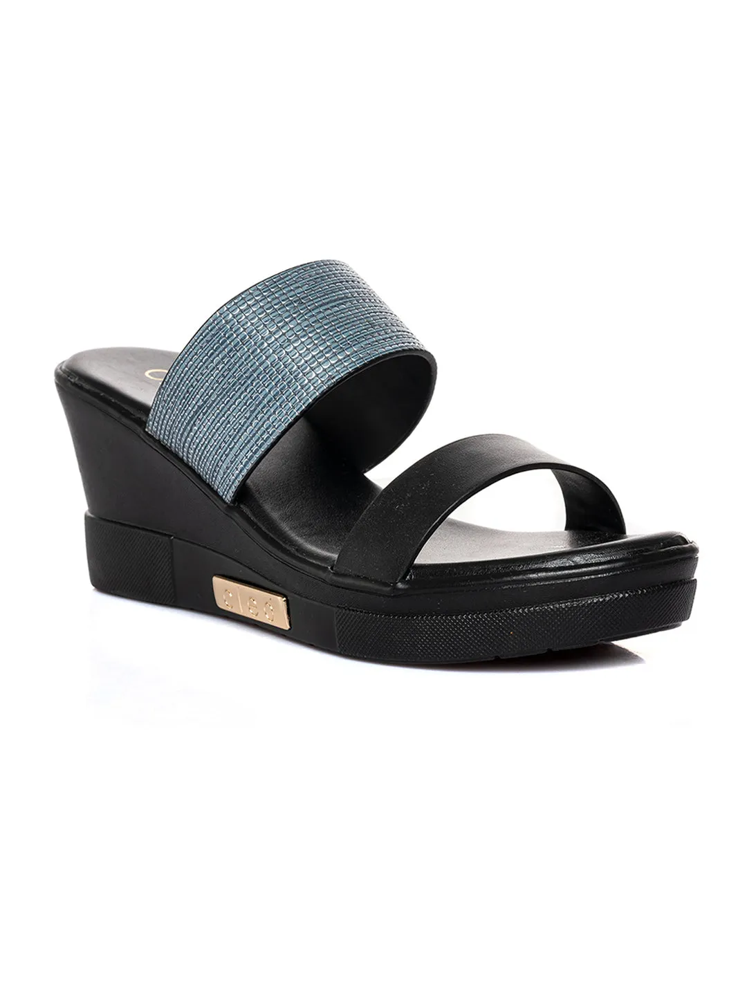 Khadim Cleo High Heel Wedge Mule Slip On Sandal for Women