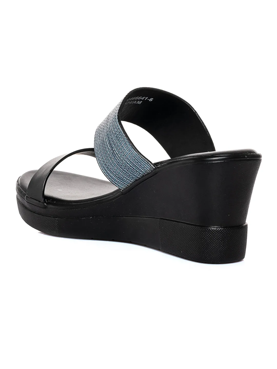 Khadim Cleo High Heel Wedge Mule Slip On Sandal for Women