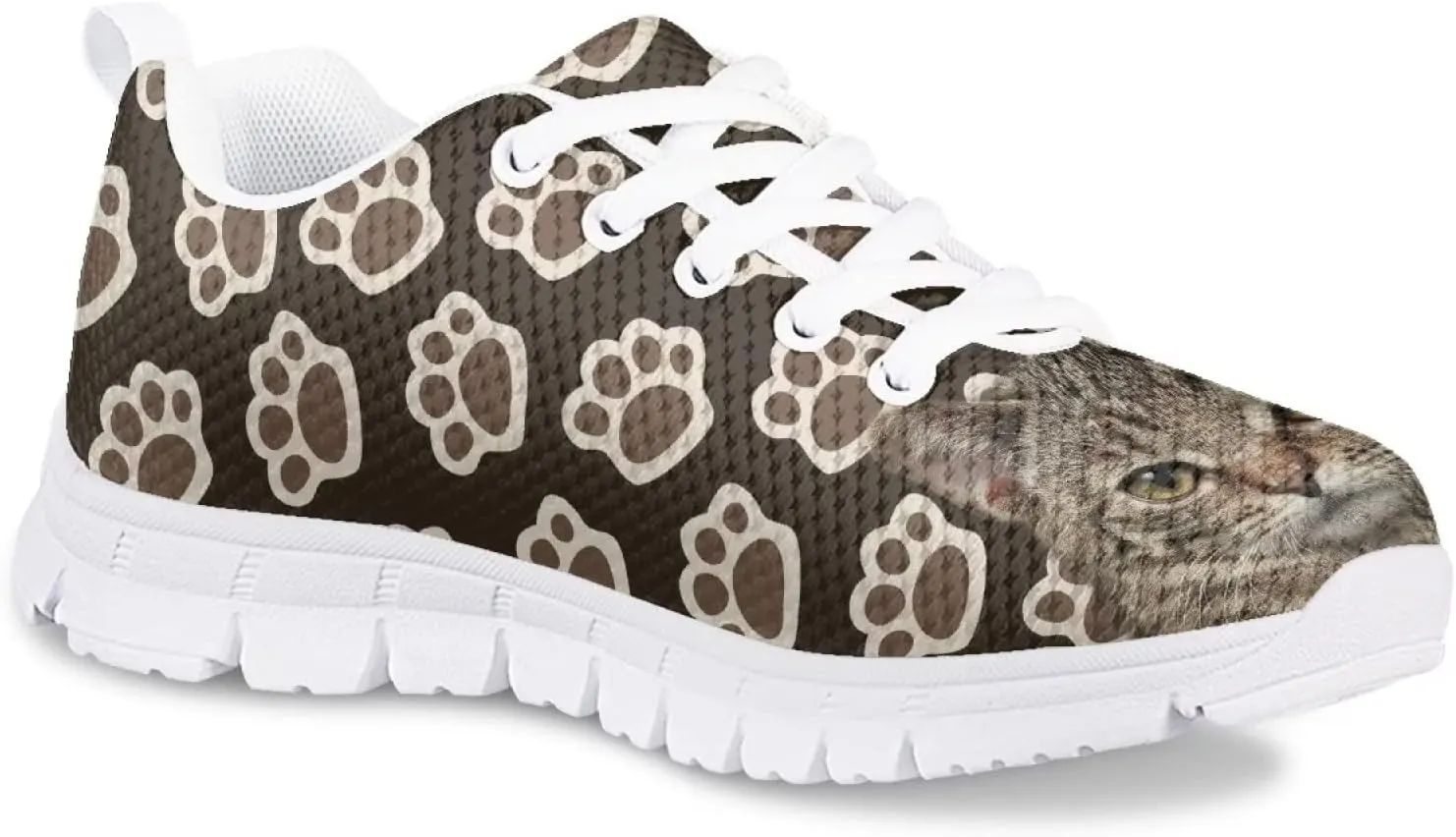 Kids Mesh Sneakers Graphic Cat Dog Print Cute Running Tennis Shoes for Girls and Boys
