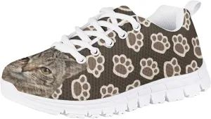 Kids Mesh Sneakers Graphic Cat Dog Print Cute Running Tennis Shoes for Girls and Boys