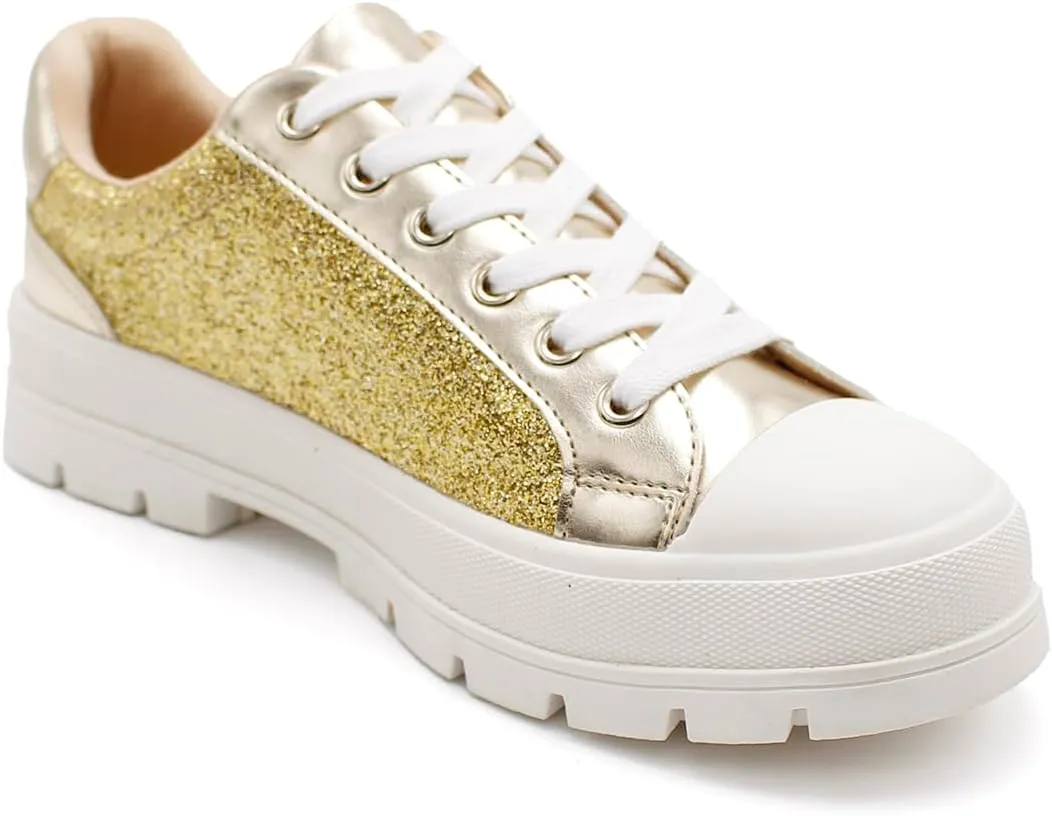 Laforst Mardi Gras Women's Glitter Nonslip Sneaker Shiny Sequin Shoes