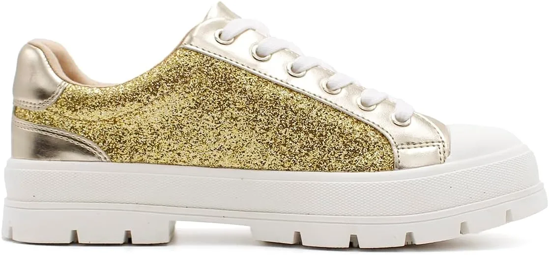 Laforst Mardi Gras Women's Glitter Nonslip Sneaker Shiny Sequin Shoes