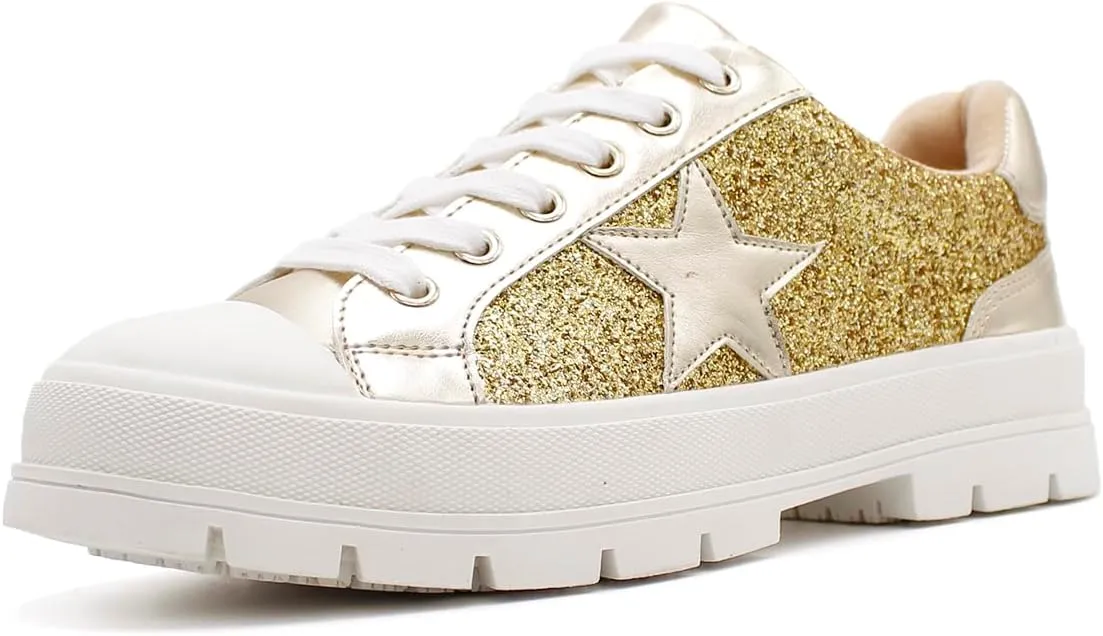 Laforst Mardi Gras Women's Glitter Nonslip Sneaker Shiny Sequin Shoes