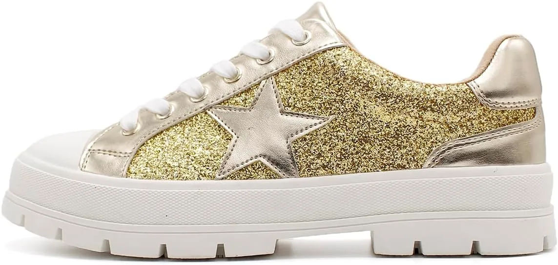 Laforst Mardi Gras Women's Glitter Nonslip Sneaker Shiny Sequin Shoes