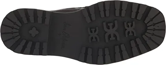 Leather On Chunky Heel Loafers Holiday special Toe Black Feature-rich Sam Leather Rounded Laurs Slip Edelman