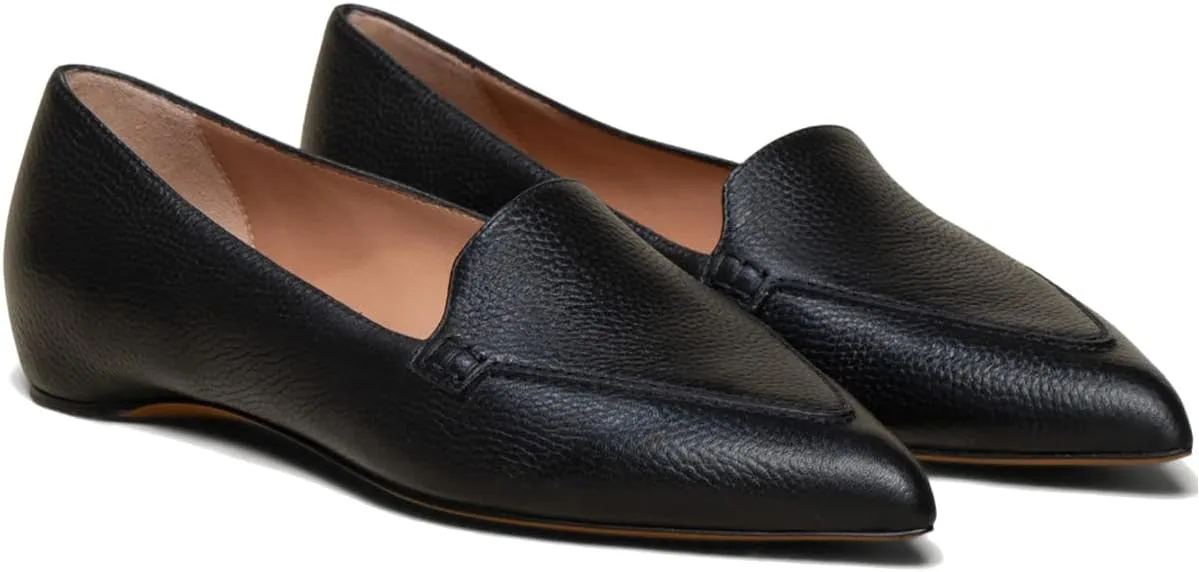 LEHOOR Women Casual Pointed Toe Loafer Flats Shoes Slip On Suede Penny Loafers Flat Heel Closed Pointy Toe Driver Coach Office Loafers Crocodile Snakeskin Flats Dressy Comfort Fall Retro 4-11 M US