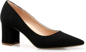 LEHOOR Women Pointed Toe Pumps Block Heel Closed Toe Sandals Mid Heel Casual Dress Shoes Classic Bridal Pumps Fashion