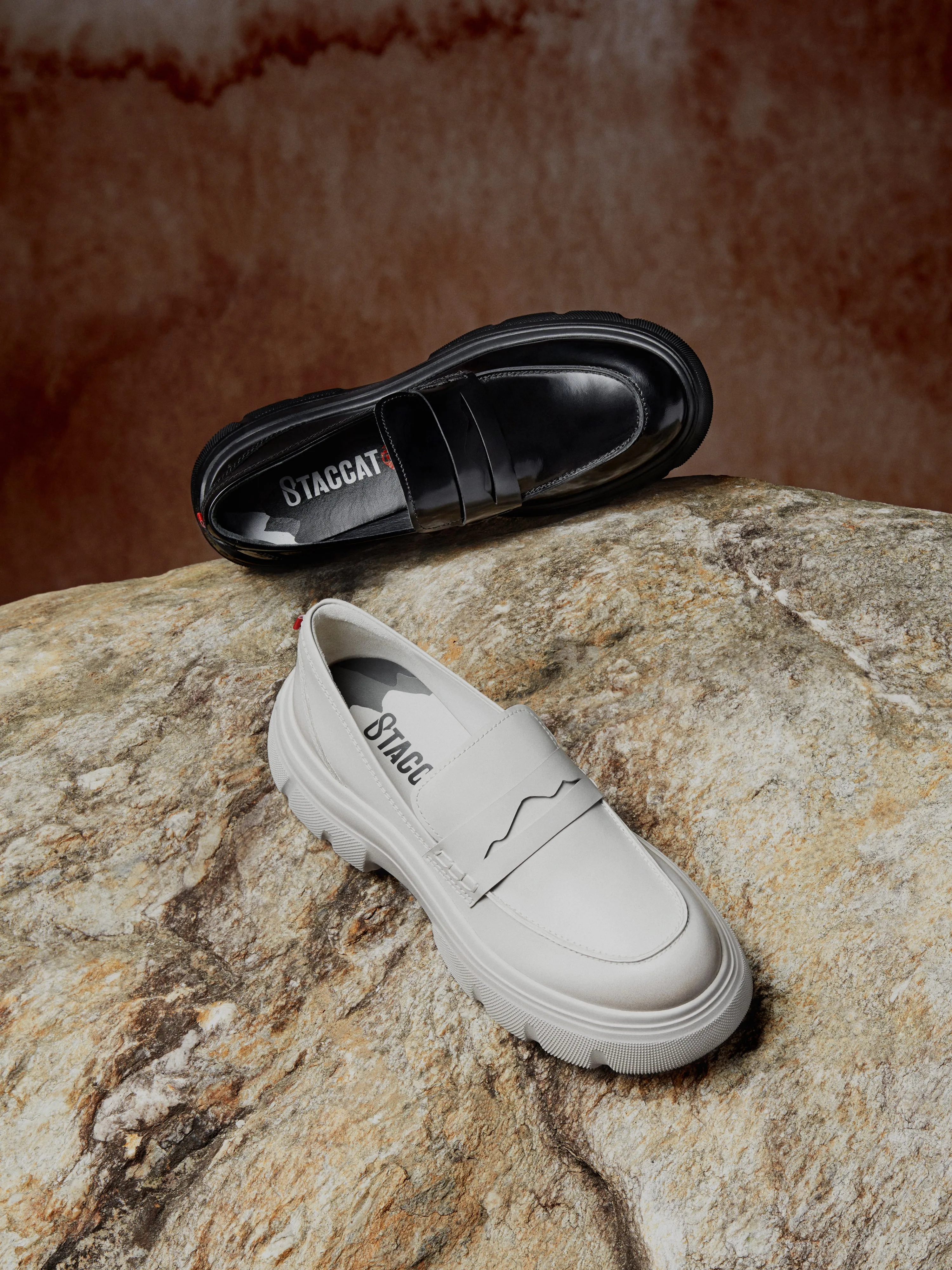 Loafers - Leather Thick Sole Slip-On Loafer ESF08