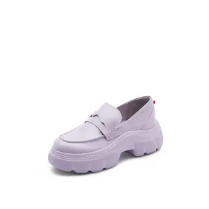 Loafers - Leather Thick Sole Slip-On Loafer ESF08