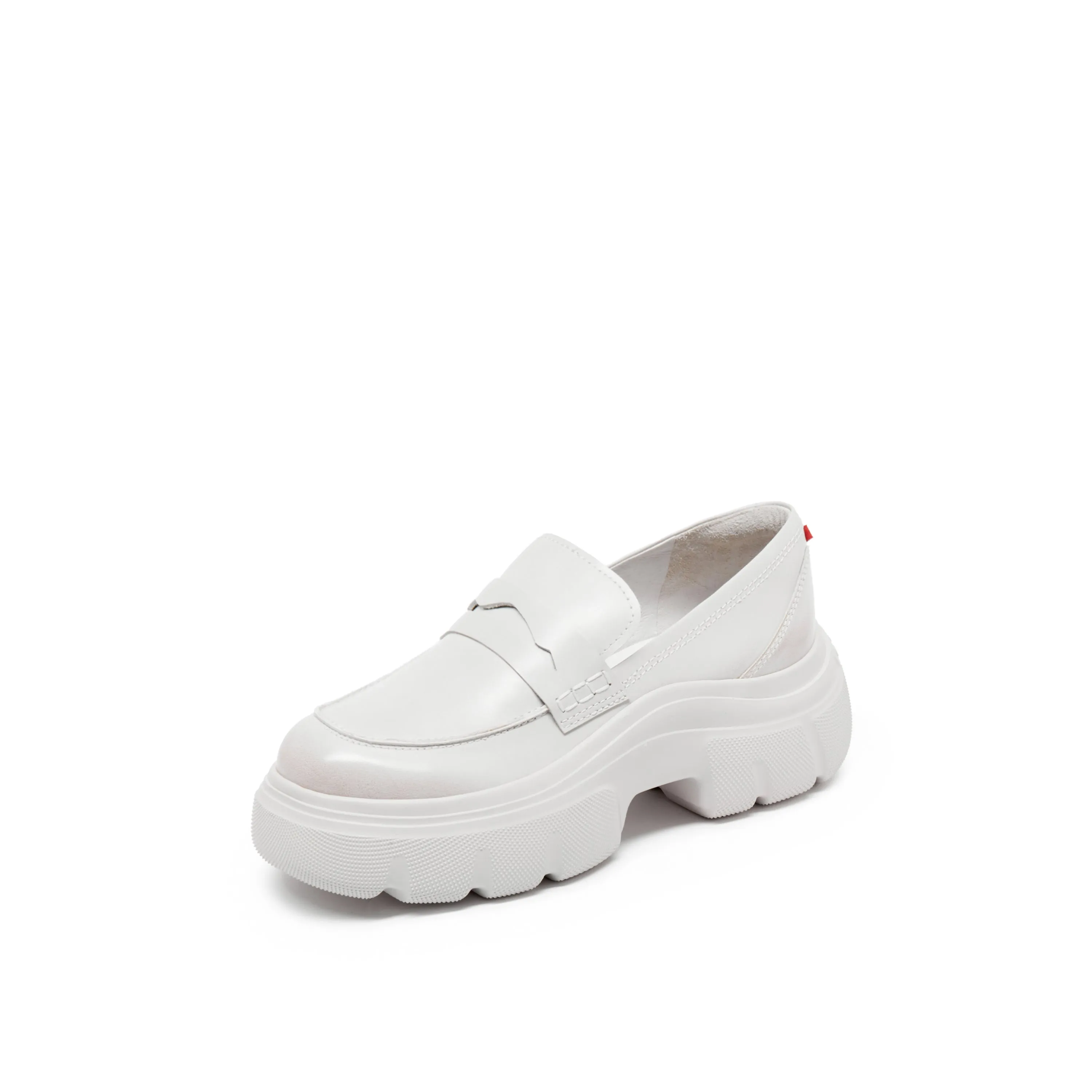 Loafers - Leather Thick Sole Slip-On Loafer ESF08