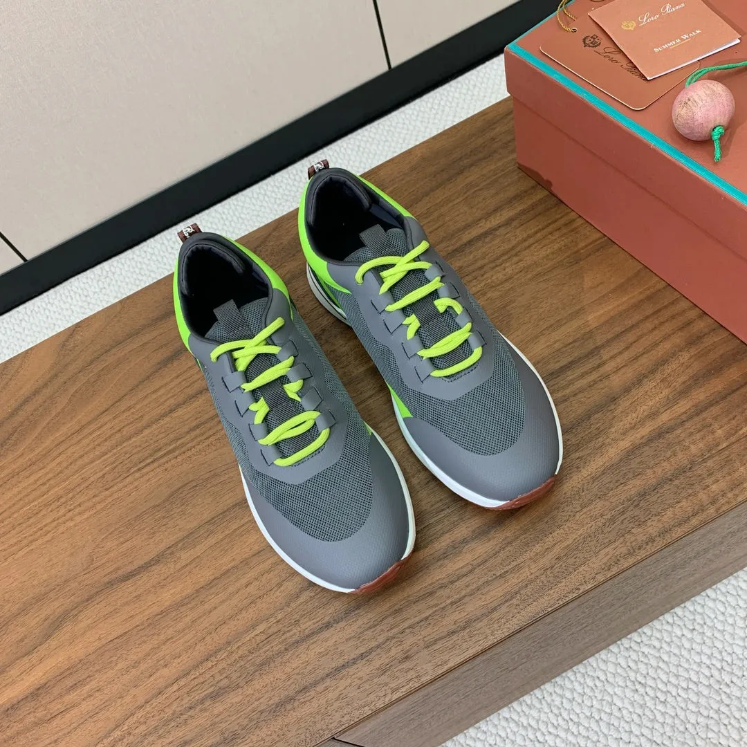 LP Week-End Walk Sneaker In Grey Mix Chartreuse Mesh Fabric 984410