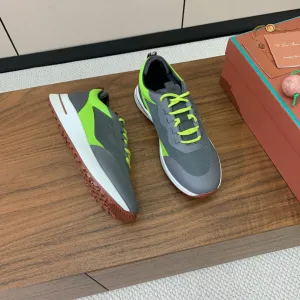 LP Week-End Walk Sneaker In Grey Mix Chartreuse Mesh Fabric 984410