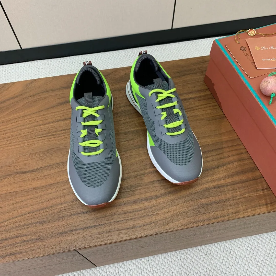 LP Week-End Walk Sneaker In Grey Mix Chartreuse Mesh Fabric 984410