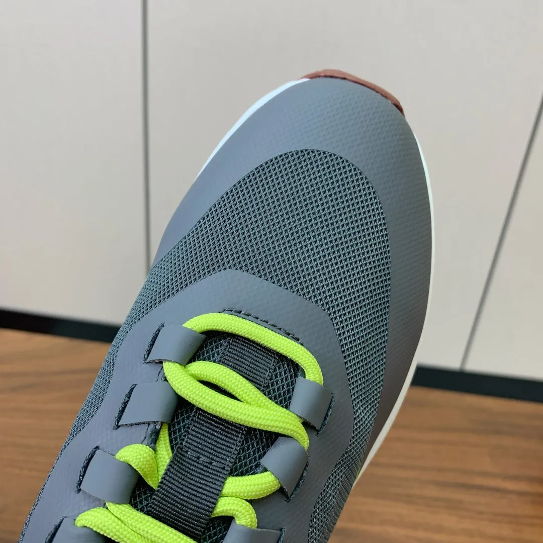 LP Week-End Walk Sneaker In Grey Mix Chartreuse Mesh Fabric 984410