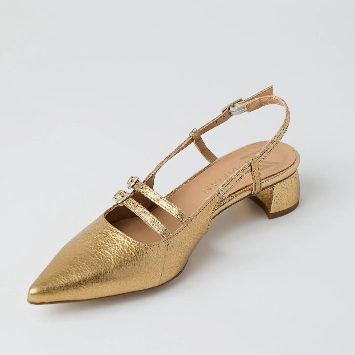 Marian Bronze Gold Metallic Leather Mary Jane Shoes
