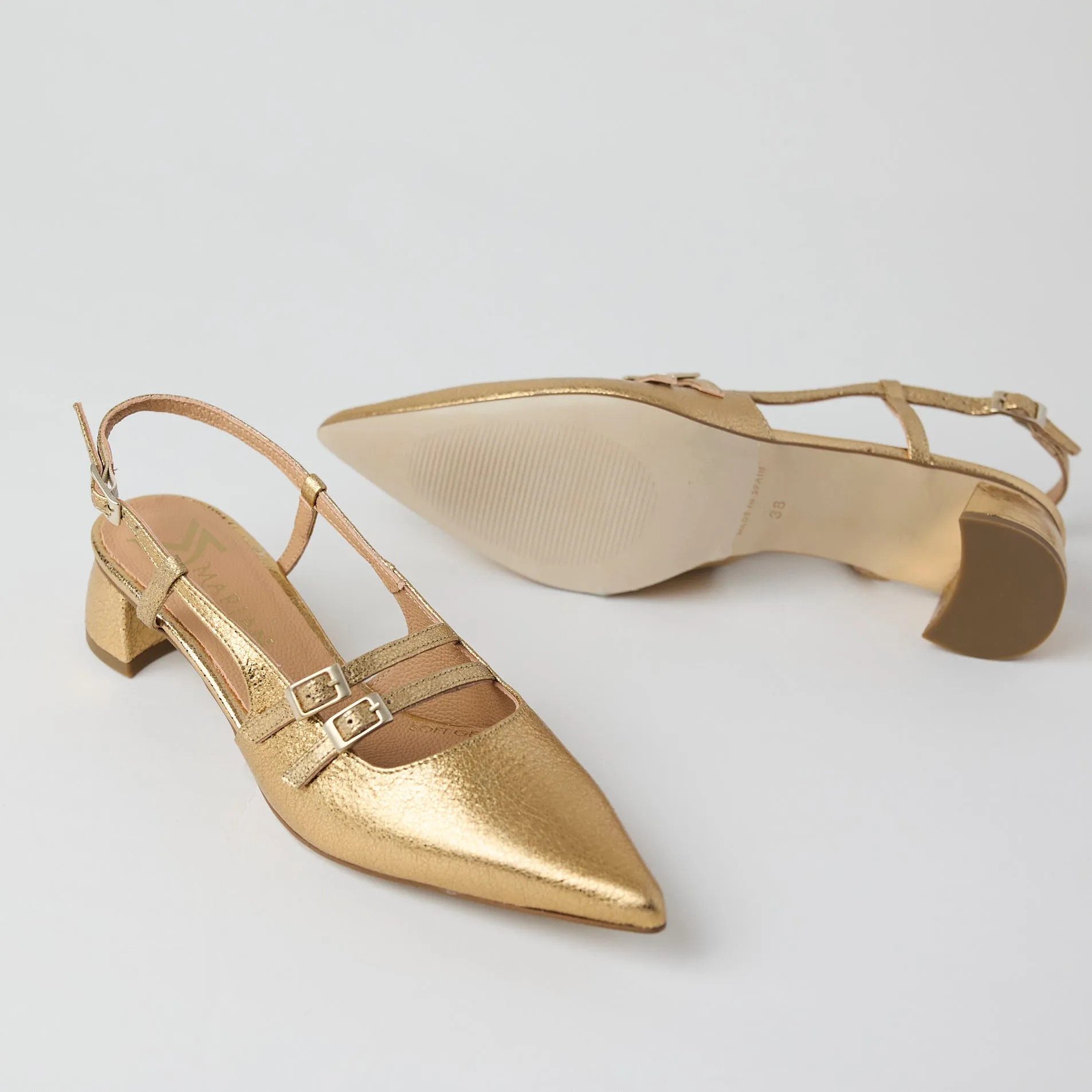 Marian Bronze Gold Metallic Leather Mary Jane Shoes