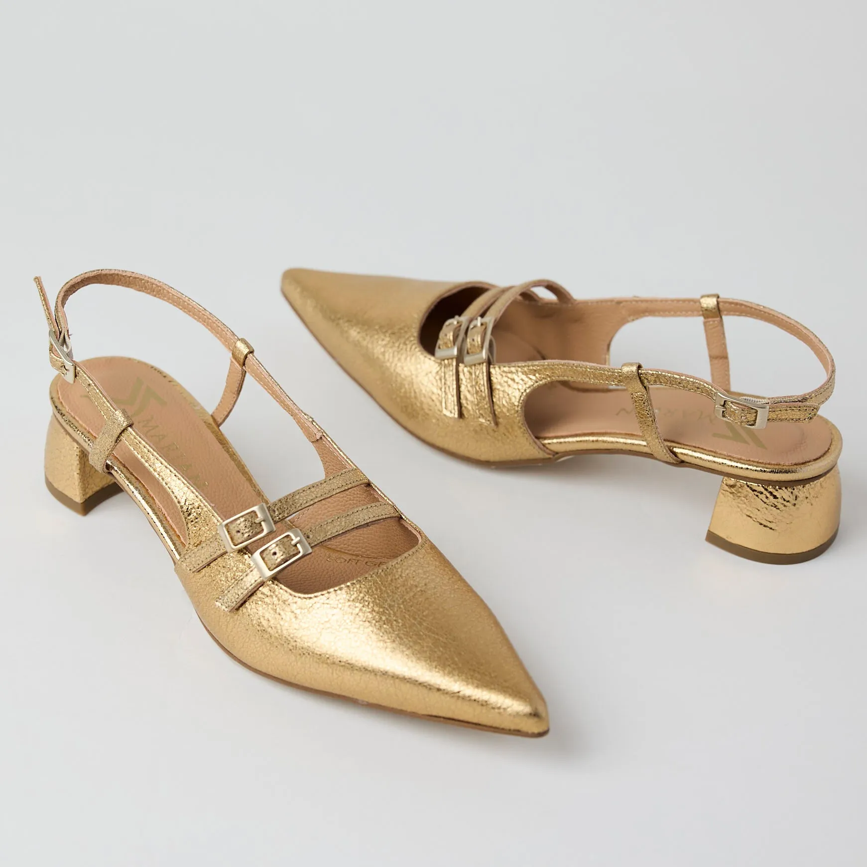 Marian Bronze Gold Metallic Leather Mary Jane Shoes