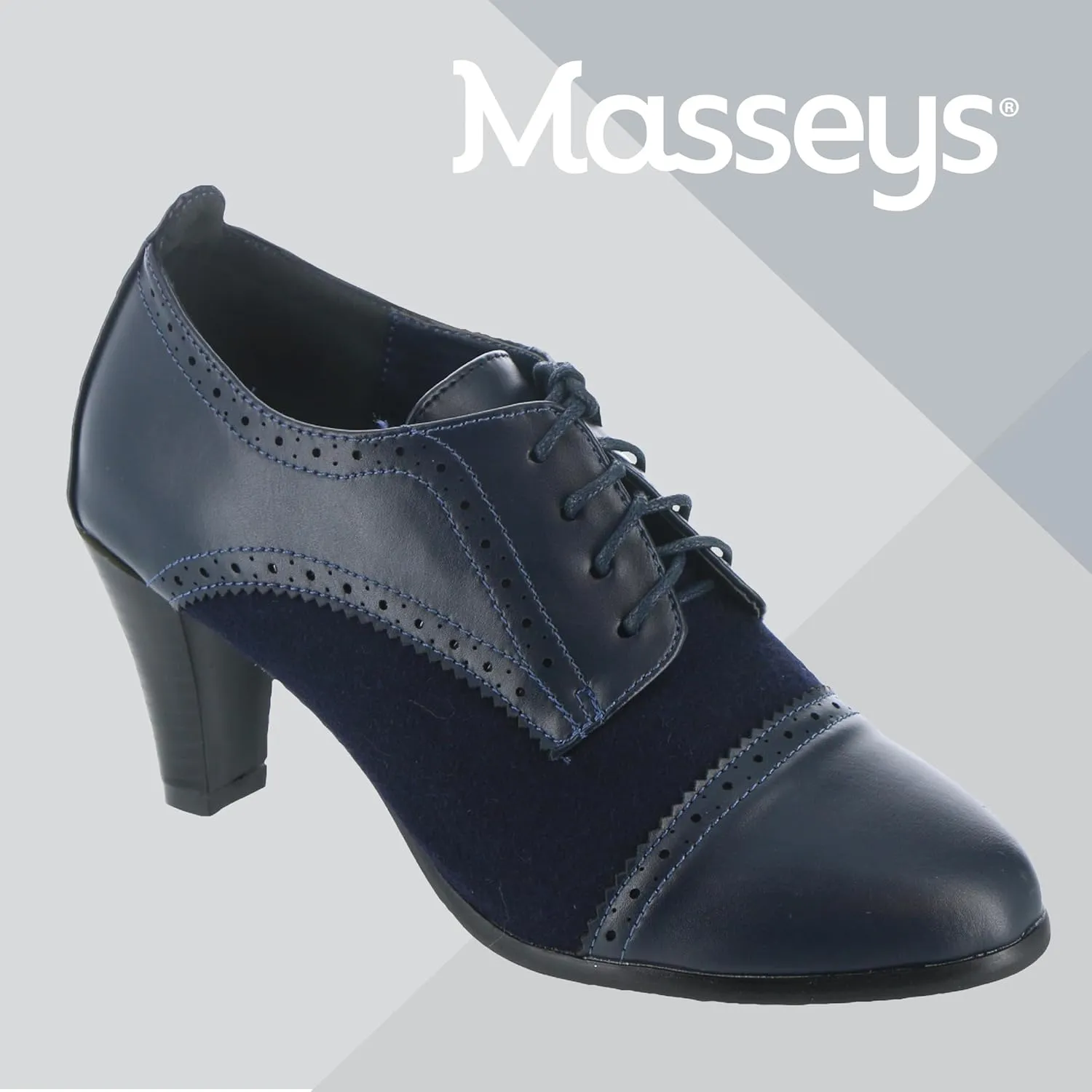 Masseys Women's Olive Lace-Up Tailored Dress Pump