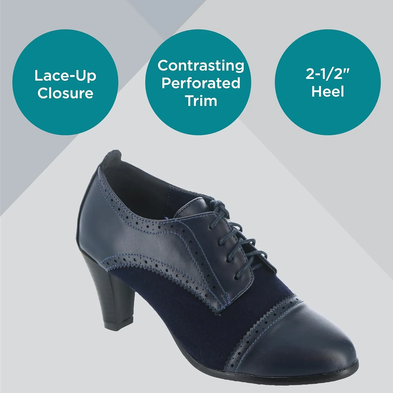 Masseys Women's Olive Lace-Up Tailored Dress Pump