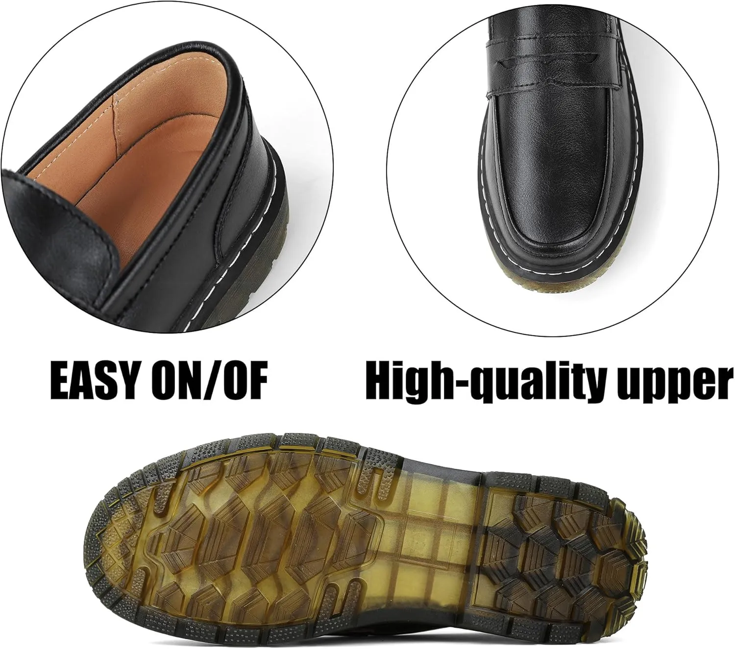 Men's Classic Penny Loafers Fashion Comfort Casual Slip-on Dress Shoes