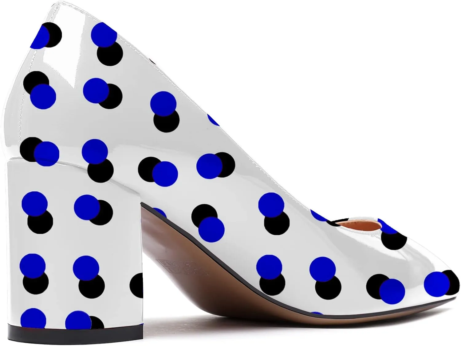 Mettesally Women's Block Heels Pointed Toe Middle Heel Pumps Comfort Walking Party Club Elegant Dress Shoes