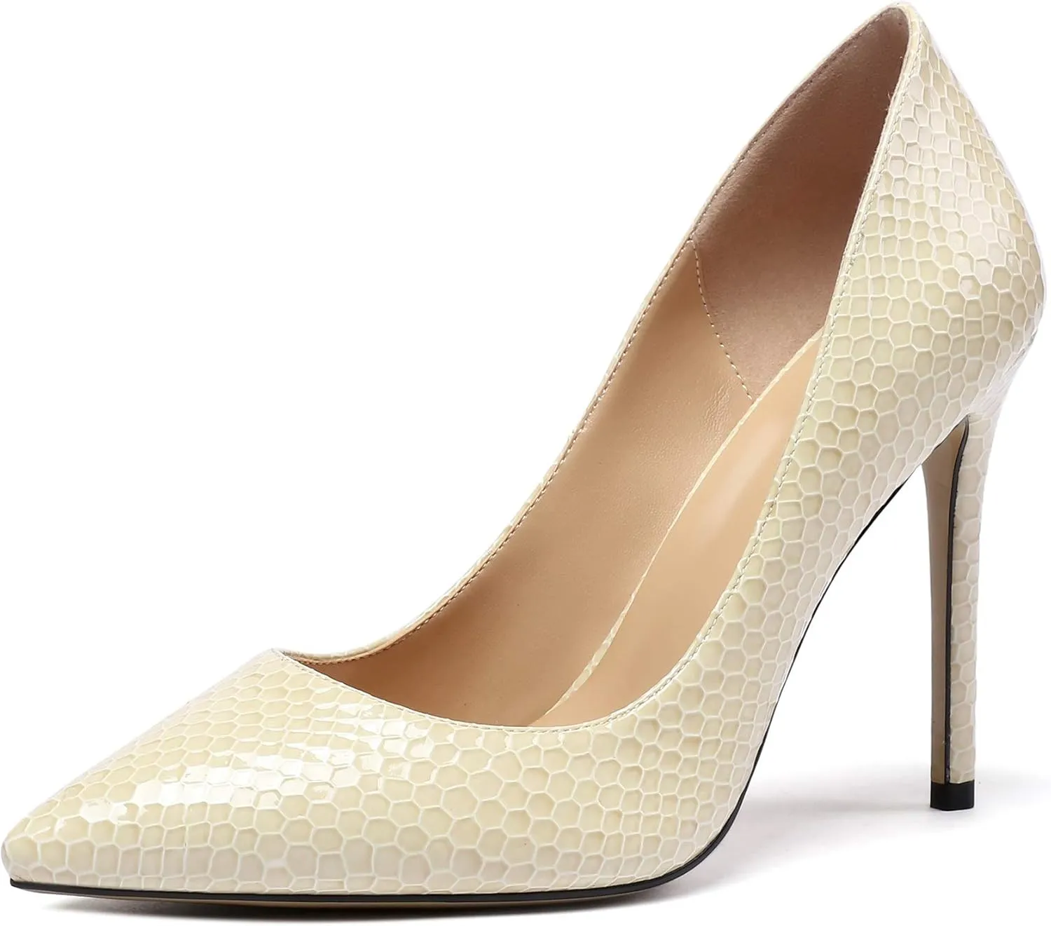 Mettesally Women's High Heels Closed Pointed Toe Pumps Stiletto Heel Party Wedding Basic Shoes