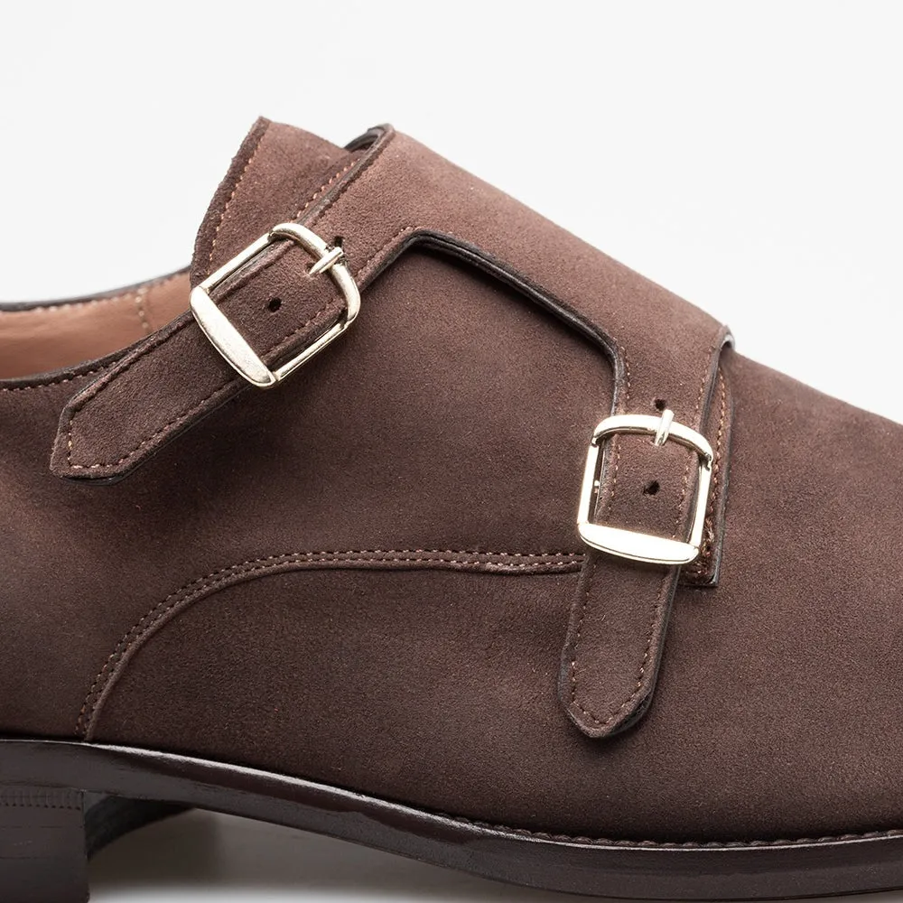 Mezlan Actore II Men's Shoes Suede Leather Double Monk-Straps Loafers (MZ3756)