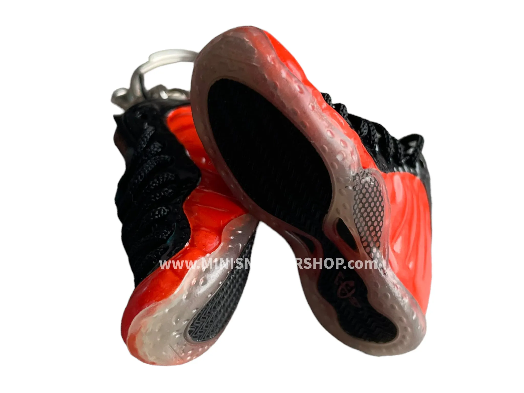 Mini sneaker keychain 3D Foamposite - Fire red