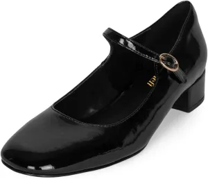 miss left Women's Classic Closed Round Toe Mary Jane Pumps Adjustable Strap Block Low Heel Cute Casual Shoes Size 4-16 US