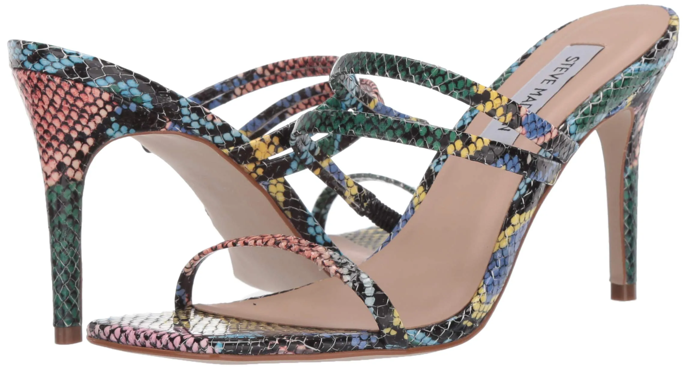 Mule Open Multi Pumps Functional Steve Thin Madden Strap Heeled Awake Top-quality at low price Snake Toe Sandal (10)