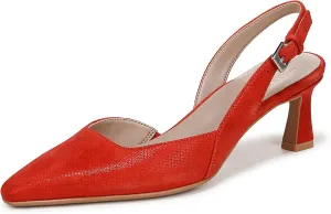 Naturalizer Womens Dalary Pump Red Suede Textured 9 M