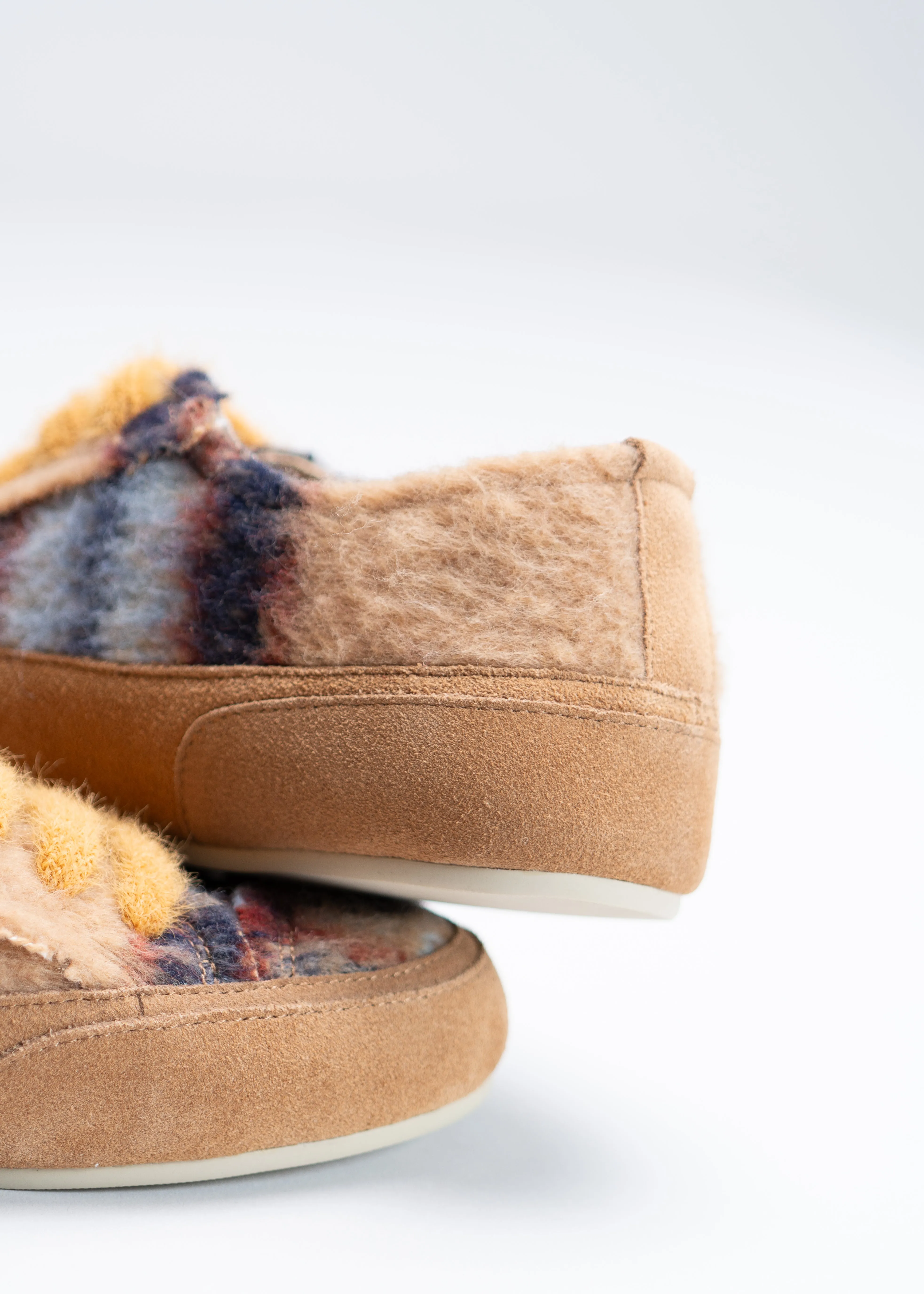 NAXSOS - SNEAKER CAMEL BLU IN LANA TARTAN