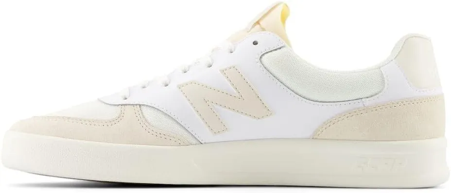 New Balance Men's 300 V3 Court Sneaker, White/Sea Salt/Linen, 10.5 Wide