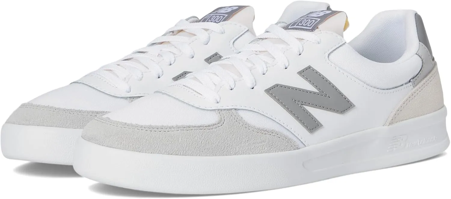 New Balance Men's 300 V3 Court Sneaker, White/Slate Grey/0, 9