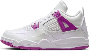 NIKE Little Kid's Jordan 4 Retro White/Hyper Violet (FQ1312 151) Preschool PS - Size 12c