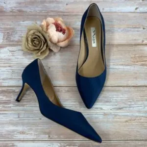 NINA Navy Blue 60 Pointy Toe Pump 9.5W