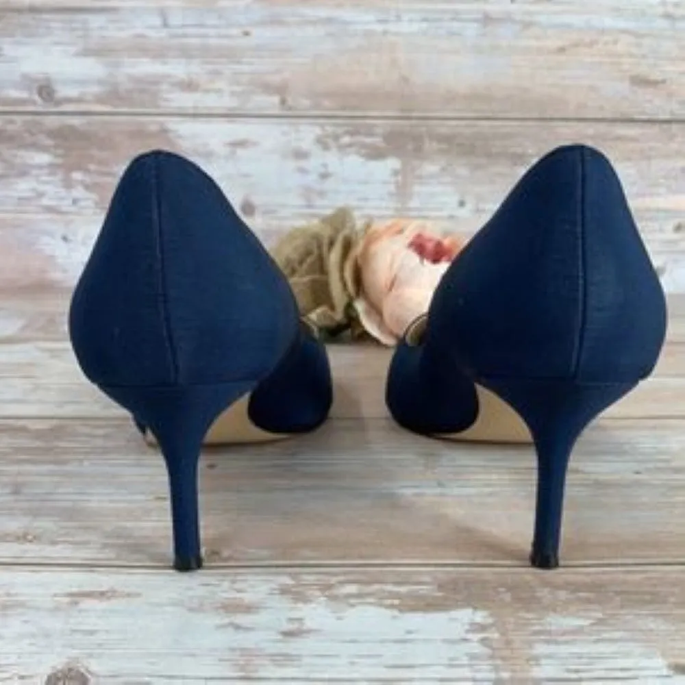 NINA Navy Blue 60 Pointy Toe Pump 9.5W