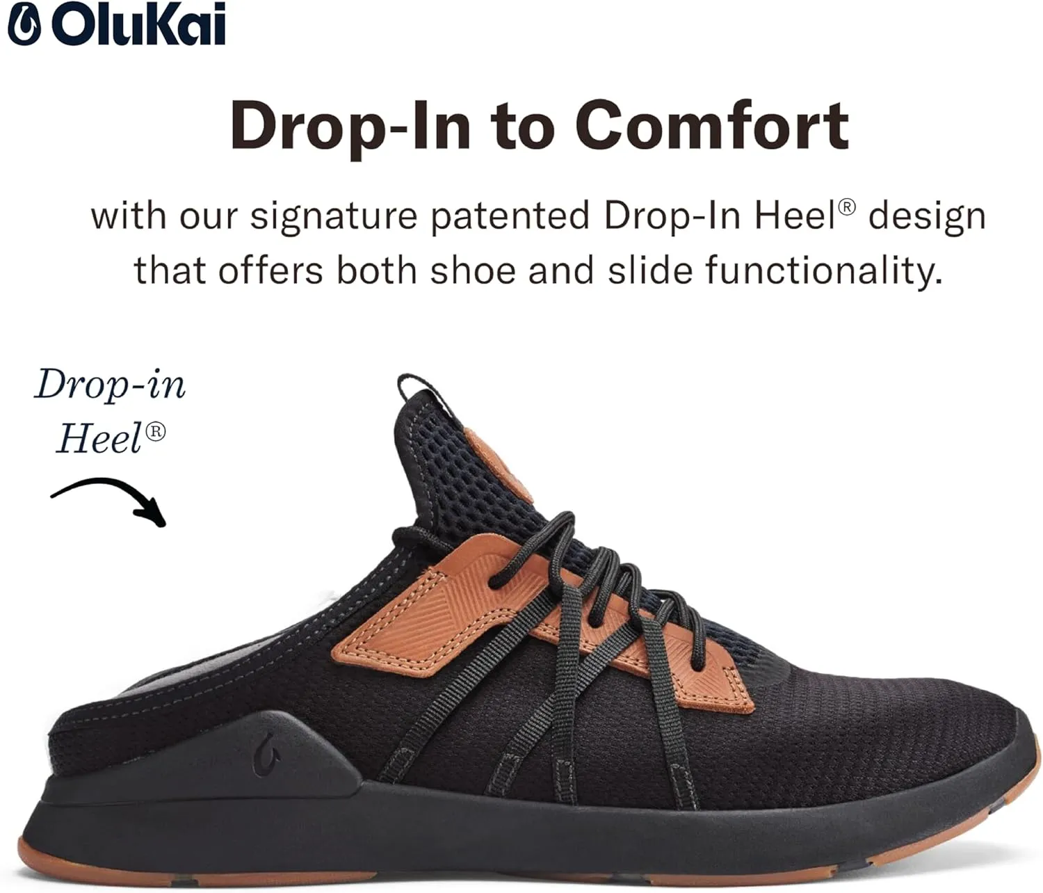 OLUKAI Mio Li Men's Everyday Athletic Shoes, Versatile & Casual Sneaker, Breathable & Comfortable Mesh, Cushioned Arch Support & Secure Fit