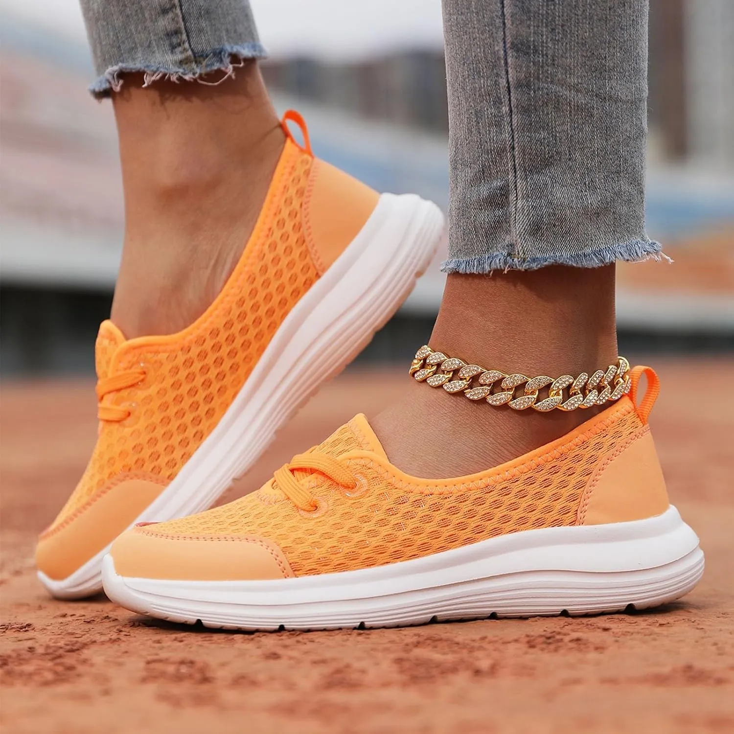 Orthopedic Shoes for Women,Women's Soft Sole Mesh Comfort Orthopedic Sneakers with Arch Support 2025 Comfortable Slip On Wide Diabetic Footwear Wide Width Summer Lightweight Mesh Knit Nurse Sneaker