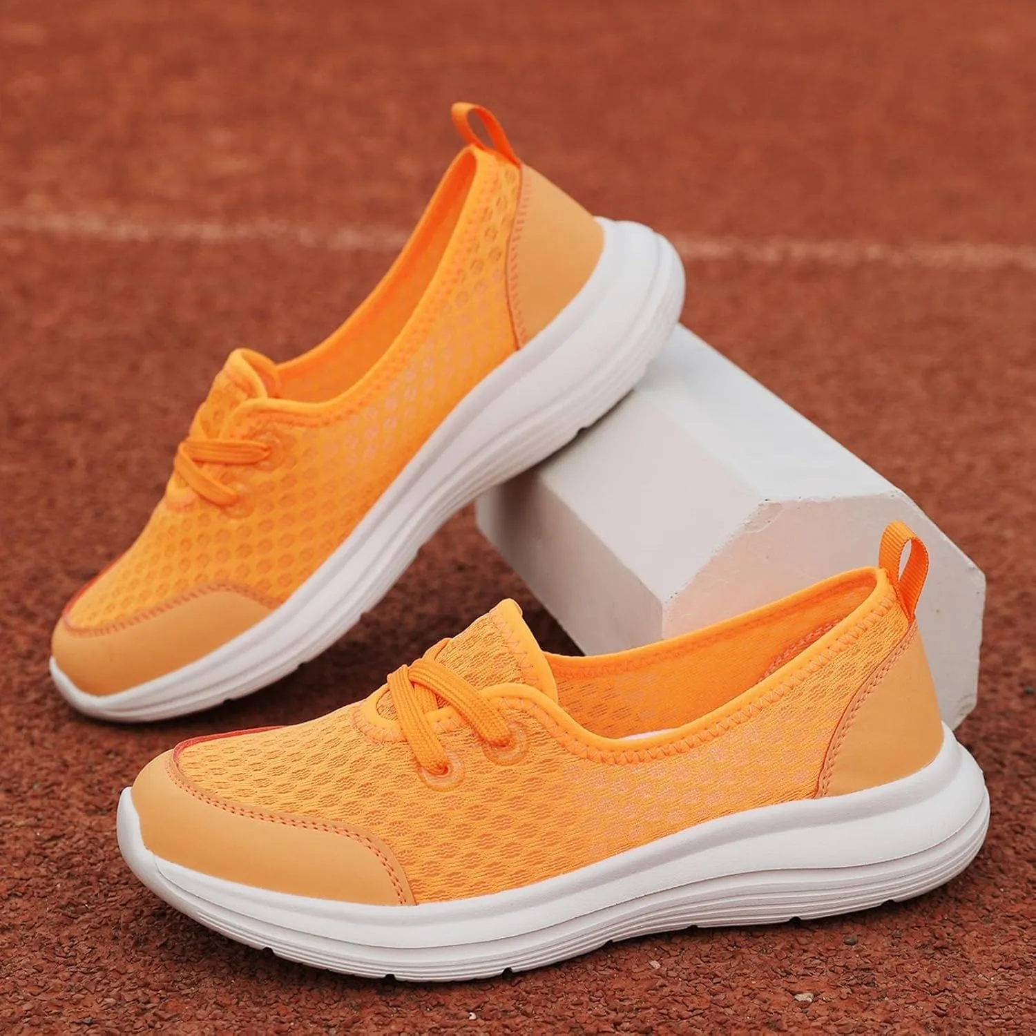 Orthopedic Shoes for Women,Women's Soft Sole Mesh Comfort Orthopedic Sneakers with Arch Support 2025 Comfortable Slip On Wide Diabetic Footwear Wide Width Summer Lightweight Mesh Knit Nurse Sneaker