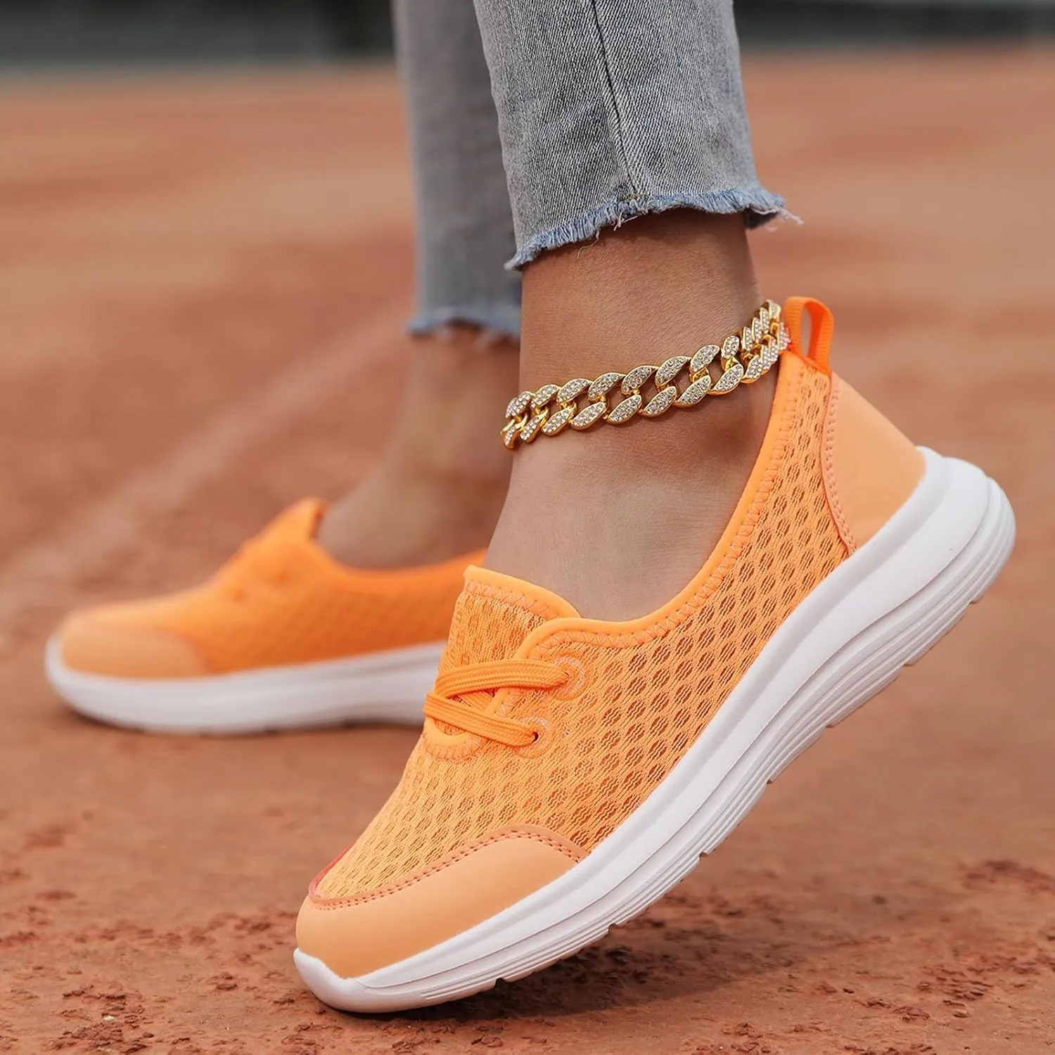 Orthopedic Shoes for Women,Women's Soft Sole Mesh Comfort Orthopedic Sneakers with Arch Support 2025 Comfortable Slip On Wide Diabetic Footwear Wide Width Summer Lightweight Mesh Knit Nurse Sneaker