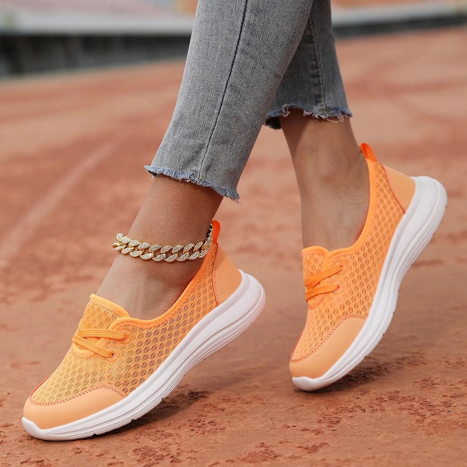 Orthopedic Shoes for Women,Women's Soft Sole Mesh Comfort Orthopedic Sneakers with Arch Support 2025 Comfortable Slip On Wide Diabetic Footwear Wide Width Summer Lightweight Mesh Knit Nurse Sneaker