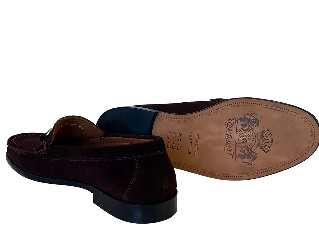 Pelle Line 6444- Buckle loafer -Brown Suede