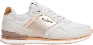 PEPE JEANS Women's Normal Sneak, Whitewash White, 7