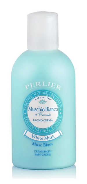 Perlier White Musk Bath Cream - Natural & Calming Aromatherapy Bubble Bath For Women And Men - Rich Foaming Formula Provides Deep Moisturization And Hydration For All Skin Types (16.9 Fluid Oz.)