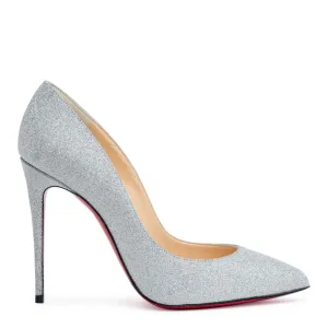 Pigalle Follies 100 silver glitter pumps