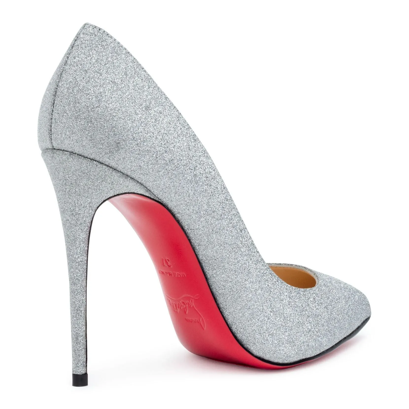 Pigalle Follies 100 silver glitter pumps