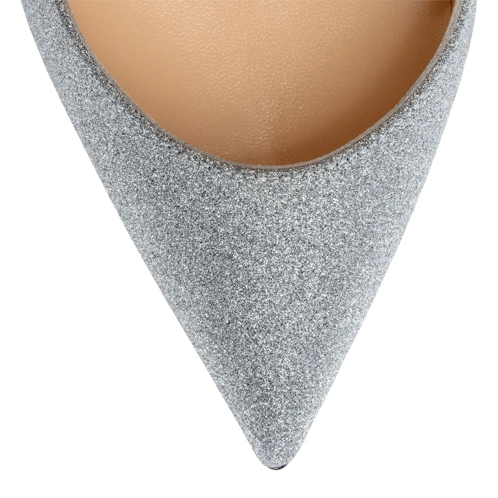 Pigalle Follies 100 silver glitter pumps